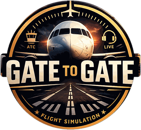 Logo Gate to Gate — Flight Simulation